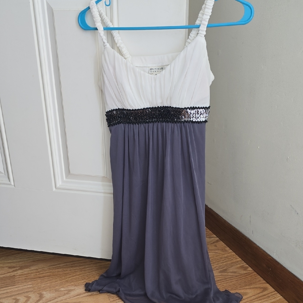 White and Grey Dress